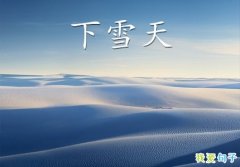 下雪天的说说唯美 下雪了适合发朋友圈的句子